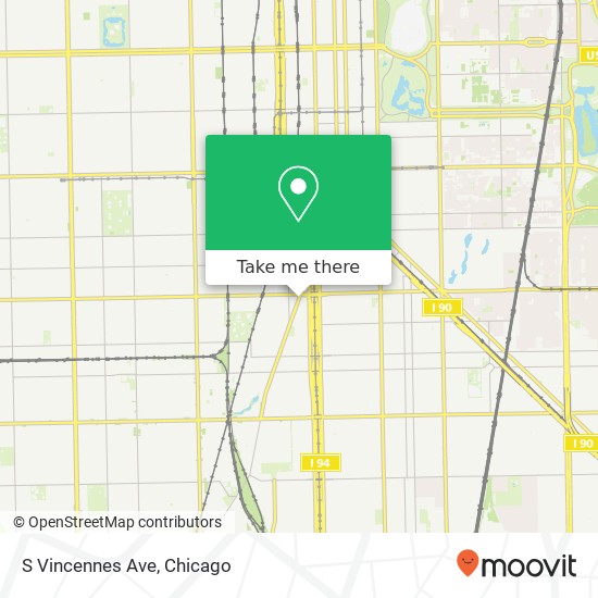 Mapa de S Vincennes Ave, Chicago, IL 60621