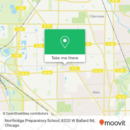 Mapa de Northridge Preparatory School, 8320 W Ballard Rd