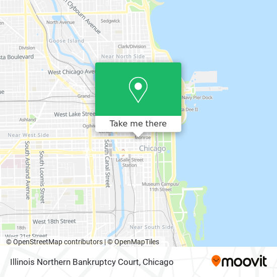 Mapa de Illinois Northern Bankruptcy Court