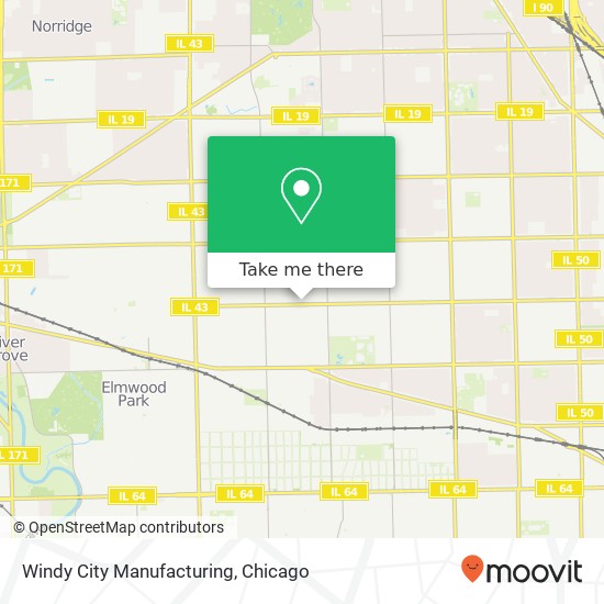 Windy City Manufacturing, 6540 W Diversey Ave map