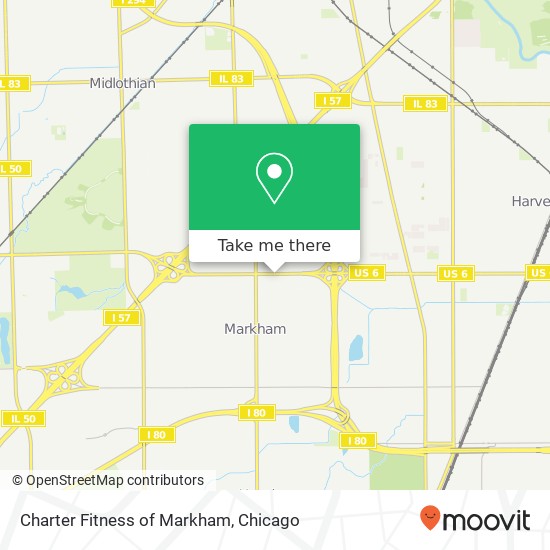 Mapa de Charter Fitness of Markham, 3049 W 159th St