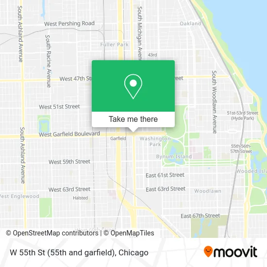 W 55th St (55th and garfield) map