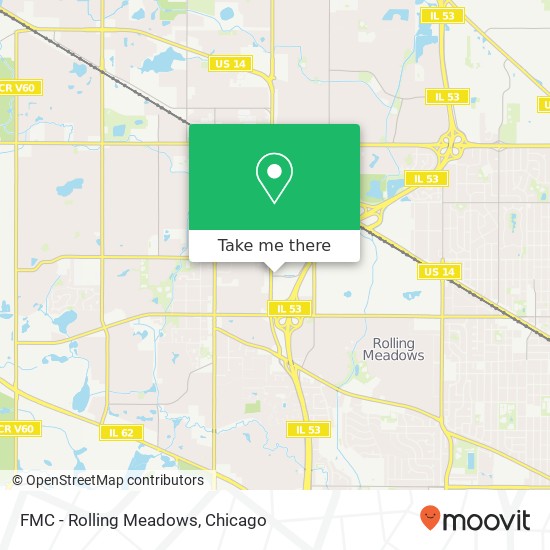 Mapa de FMC - Rolling Meadows, 4180 Winnetka Ave