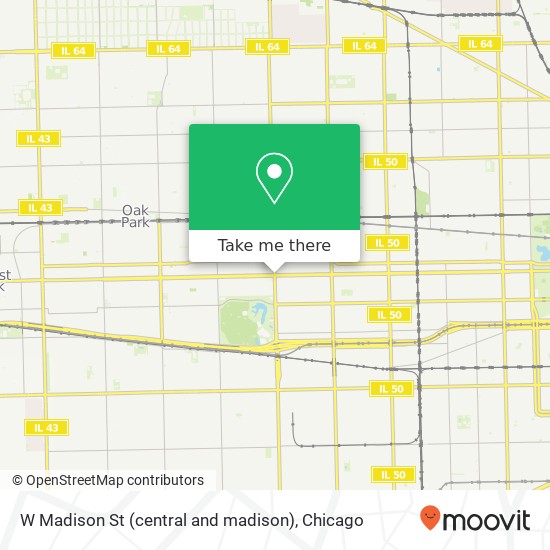 Mapa de W Madison St (central and madison), Chicago, IL 60644