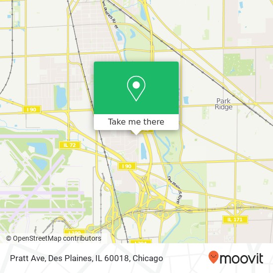 Pratt Ave, Des Plaines, IL 60018 map