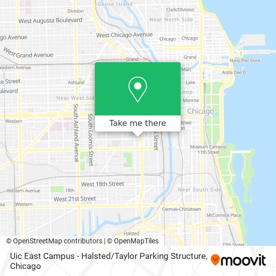 Uic East Campus - Halsted / Taylor Parking Structure map