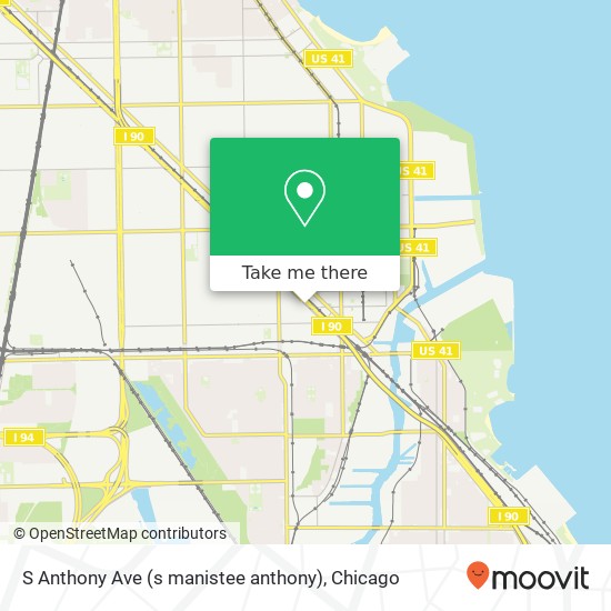 Mapa de S Anthony Ave (s manistee anthony), Chicago, IL 60617