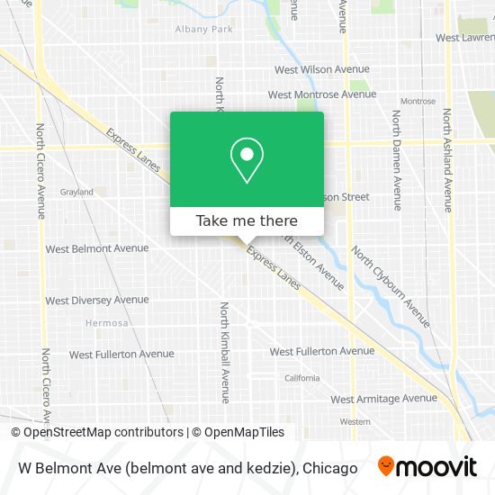 Mapa de W Belmont Ave (belmont ave and kedzie)