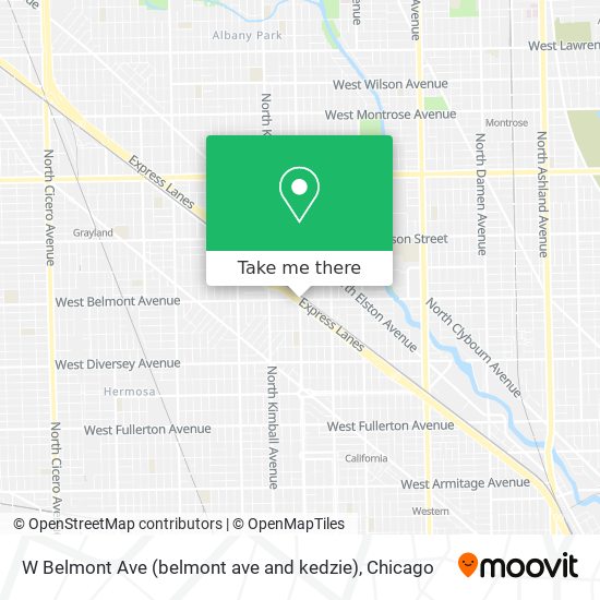 W Belmont Ave (belmont ave and kedzie) map