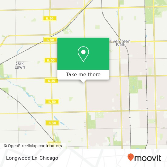 Mapa de Longwood Ln, Oak Lawn, IL 60453