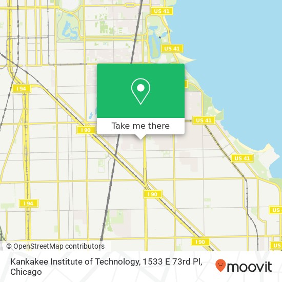 Kankakee Institute of Technology, 1533 E 73rd Pl map