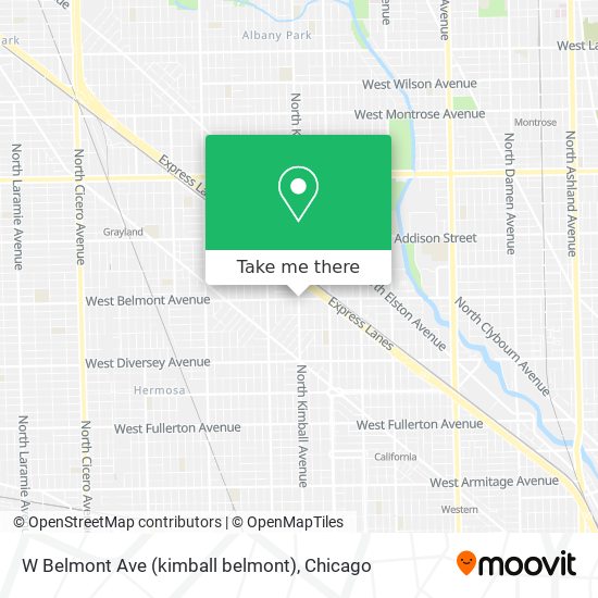 Mapa de W Belmont Ave (kimball belmont)
