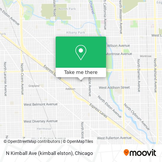 N Kimball Ave (kimball elston) map