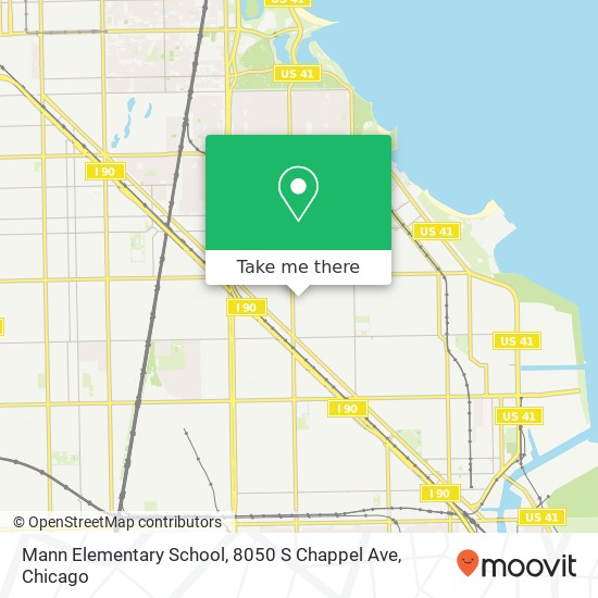 Mapa de Mann Elementary School, 8050 S Chappel Ave