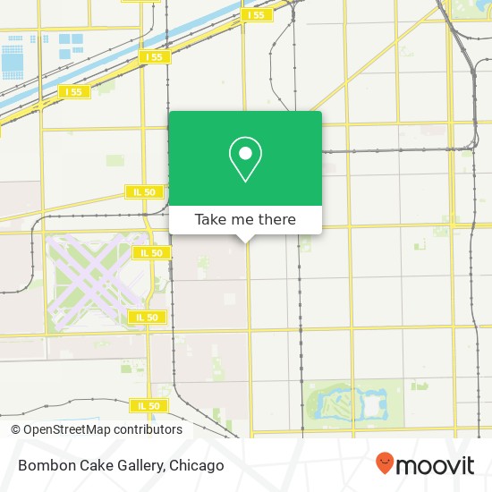 Mapa de Bombon Cake Gallery, 5618 S Pulaski Rd