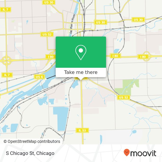 Mapa de S Chicago St, Joliet, IL 60433