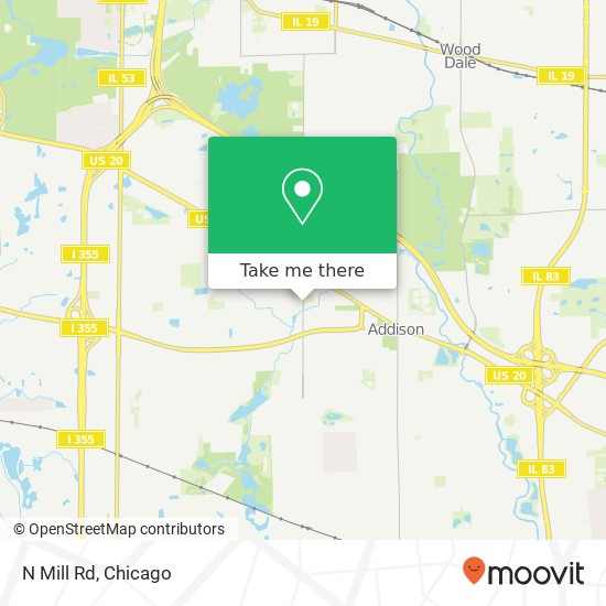 Mapa de N Mill Rd, Addison, IL 60101