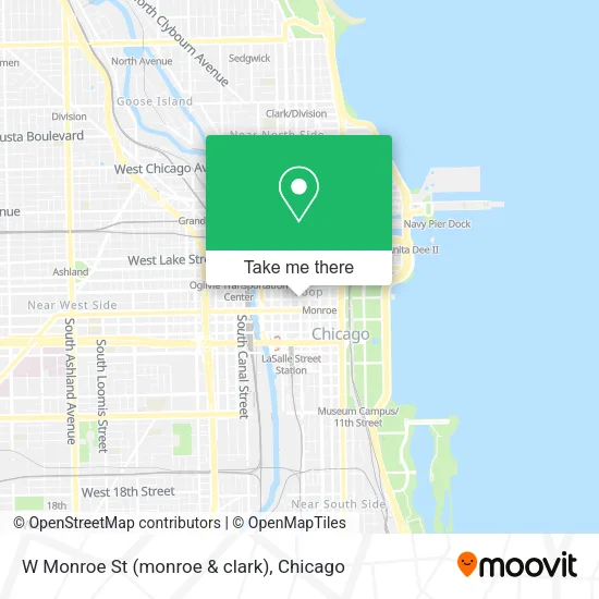W Monroe St (monroe & clark) map