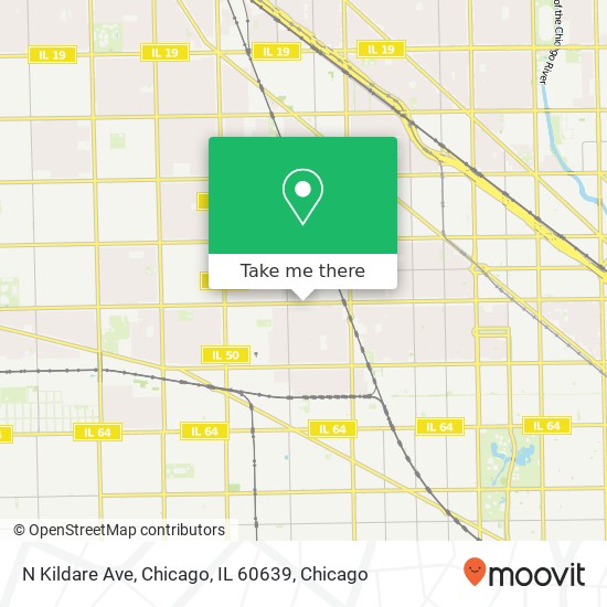 Mapa de N Kildare Ave, Chicago, IL 60639
