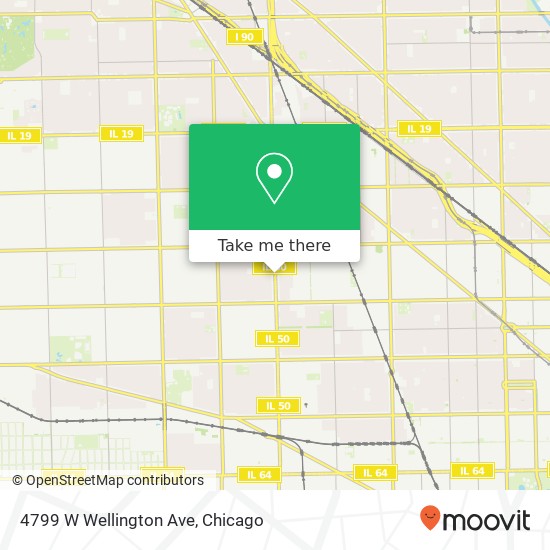 Mapa de 4799 W Wellington Ave, Chicago, IL 60641