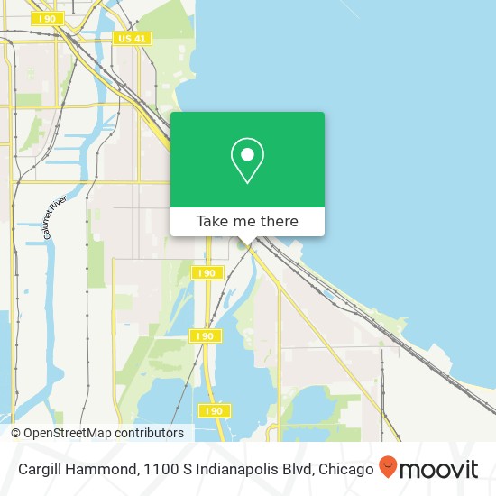 Mapa de Cargill Hammond, 1100 S Indianapolis Blvd