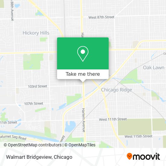 Walmart Bridgeview map