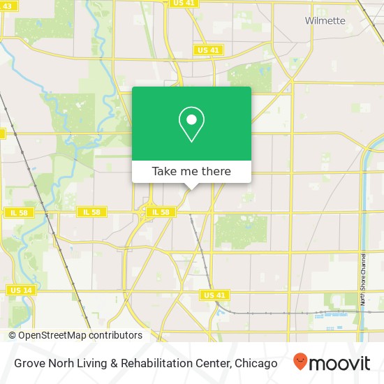 Mapa de Grove Norh Living & Rehabilitation Center, 9000 Lavergne Ave