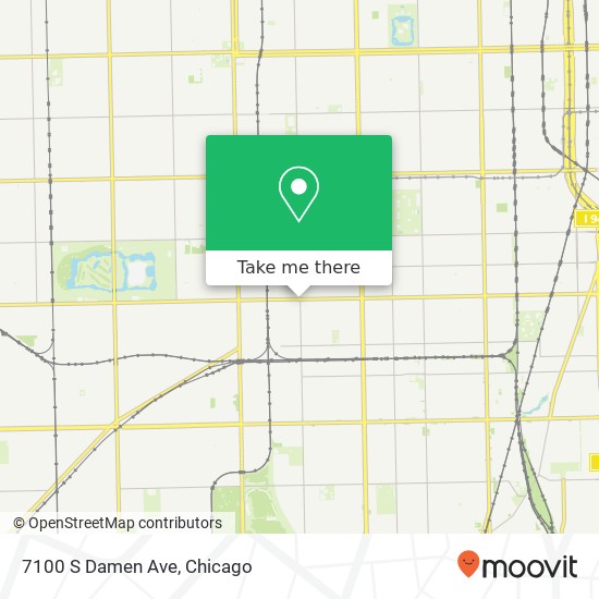 Mapa de 7100 S Damen Ave, Chicago, IL 60636