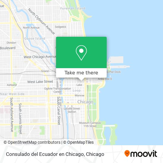 Consulado del Ecuador en Chicago map