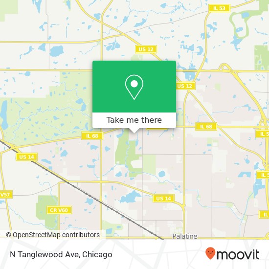 Mapa de N Tanglewood Ave, Palatine, IL 60067