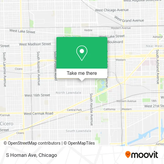 S Homan Ave map