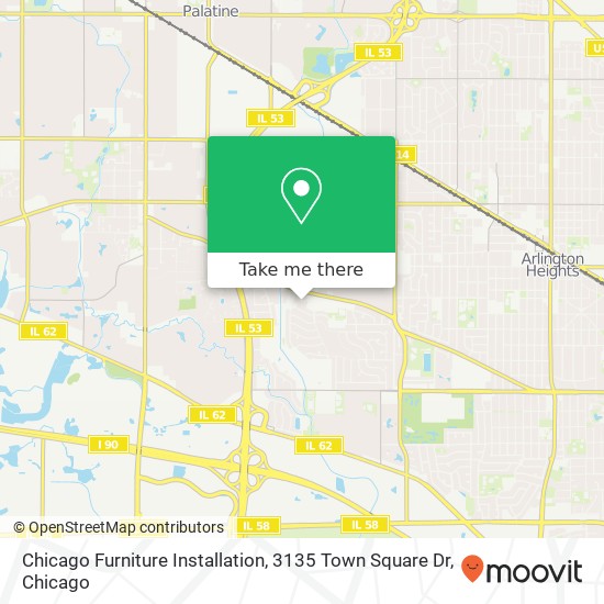 Chicago Furniture Installation, 3135 Town Square Dr map