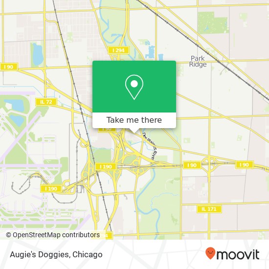 Mapa de Augie's Doggies, 9467 W Higgins Rd