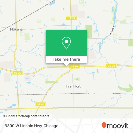 Mapa de 9800 W Lincoln Hwy, Frankfort, IL 60423