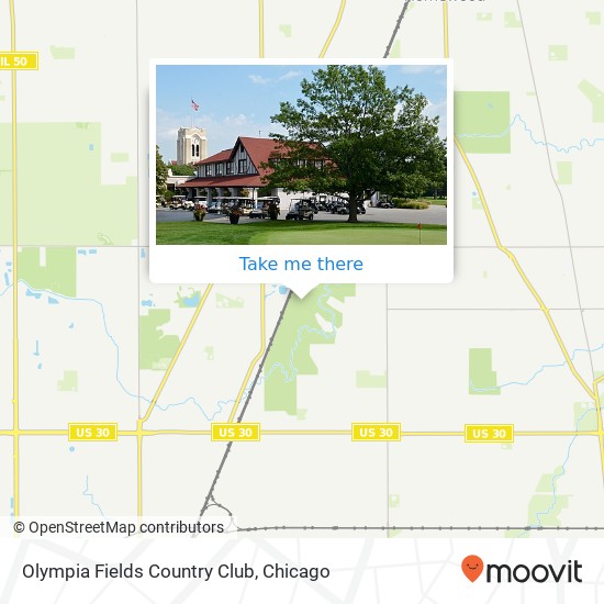 Mapa de Olympia Fields Country Club, 2800 Country Club Dr