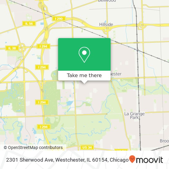 Mapa de 2301 Sherwood Ave, Westchester, IL 60154