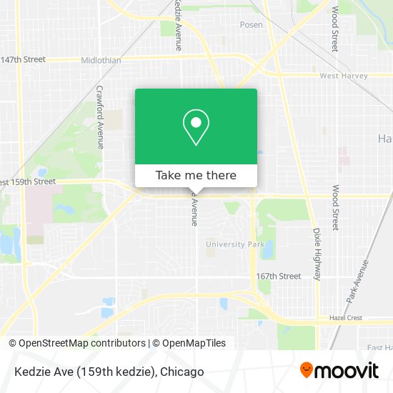 Mapa de Kedzie Ave (159th kedzie)