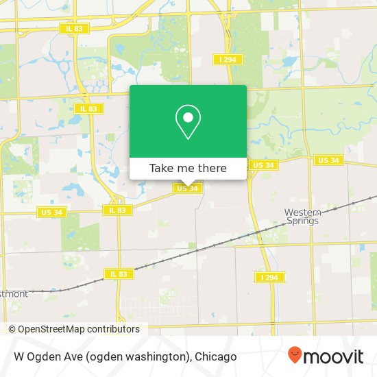 Mapa de W Ogden Ave (ogden washington), Hinsdale, IL 60521