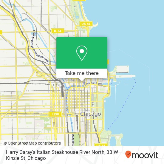 Harry Caray's Italian Steakhouse River North, 33 W Kinzie St map