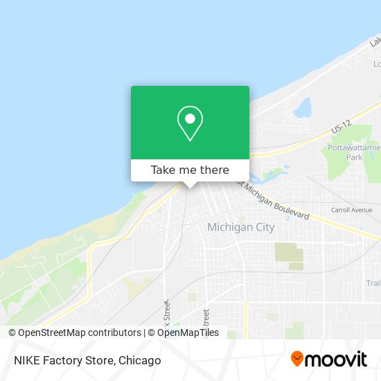 NIKE Factory Store map