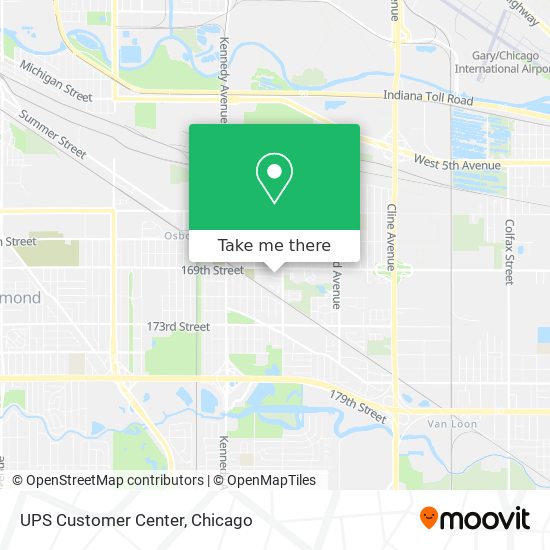 UPS Customer Center map