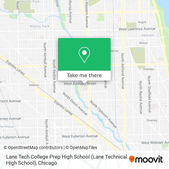 Mapa de Lane Tech College Prep High School (Lane Technical High School)