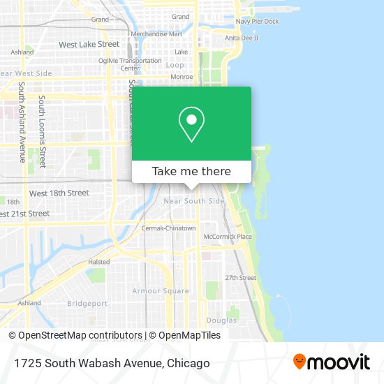 Mapa de 1725 South Wabash Avenue