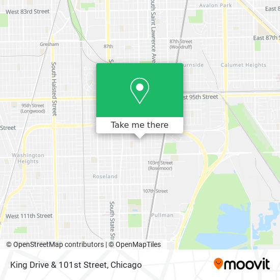 King Drive & 101st Street map