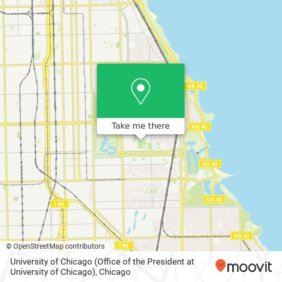 University of Chicago (Office of the President at University of Chicago) map