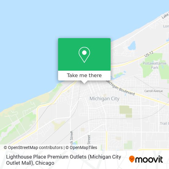 Mapa de Lighthouse Place Premium Outlets (Michigan City Outlet Mall)