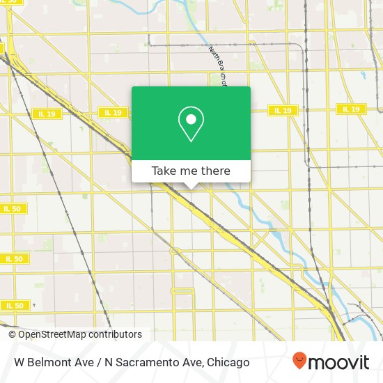 Mapa de W Belmont Ave / N Sacramento Ave