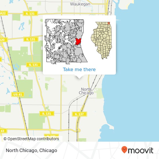 North Chicago map