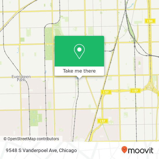 Mapa de 9548 S Vanderpoel Ave