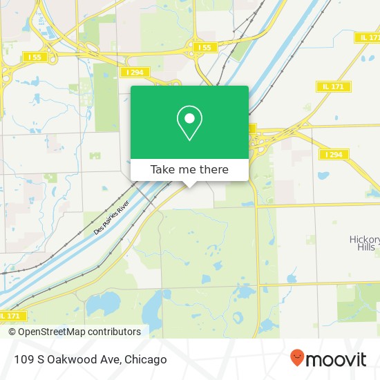 109 S Oakwood Ave map